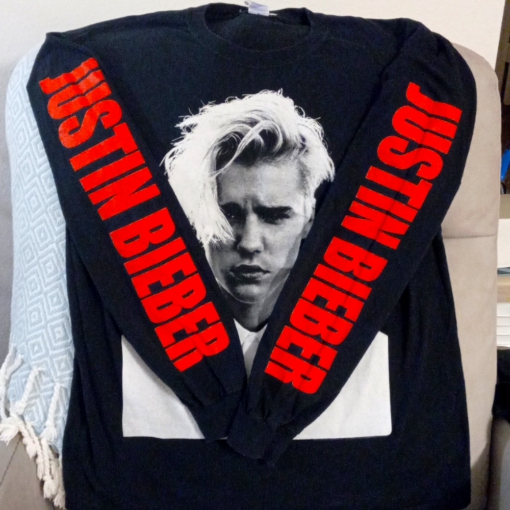Justin Bieber long sleeves tee shirt Purpose Tour